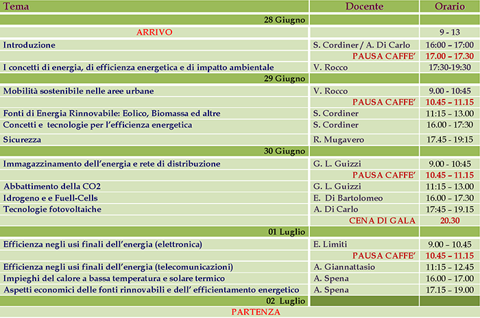 orario ufficiale lezioni